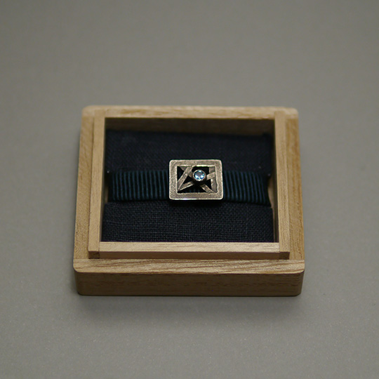 《きものみーちゅー後夜祭》1点限り●銀製帯留 ほしのかけら(空色)