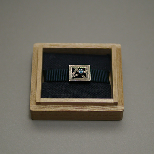 《きものみーちゅー後夜祭》1点限り●銀製帯留 ほしのかけら(空色)