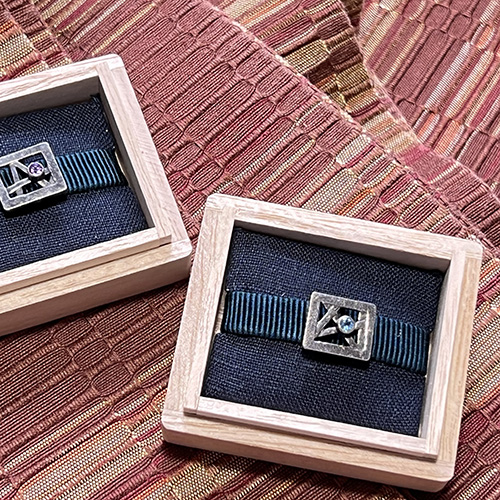 《きものみーちゅー後夜祭》1点限り●銀製帯留 ほしのかけら(藤色)