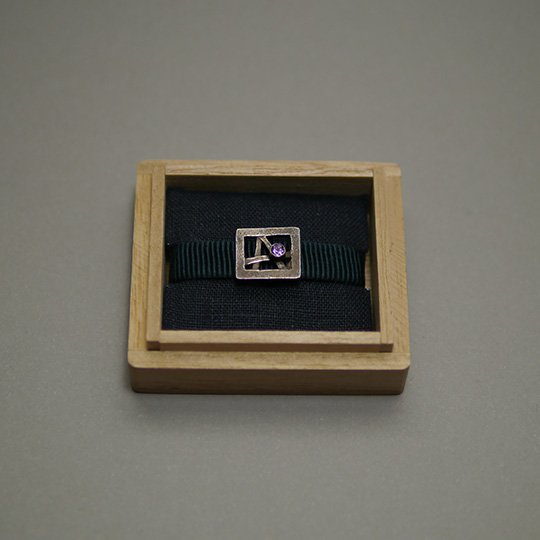 《きものみーちゅー後夜祭》1点限り●銀製帯留 ほしのかけら(藤色)