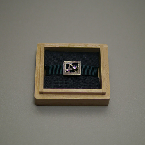 《きものみーちゅー後夜祭》1点限り●銀製帯留 ほしのかけら(藤色)