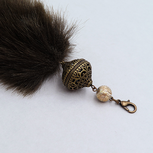 パフィー・ファー羽織紐 【ブラウン】