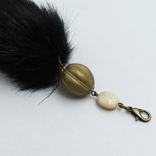 パフィー・ファー羽織紐 【ブラック】