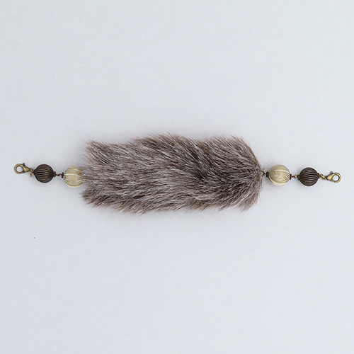 パフィー・ファー羽織紐 【Mixブラウングレー】