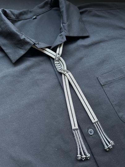 ブラック×シルバー　ネックコード