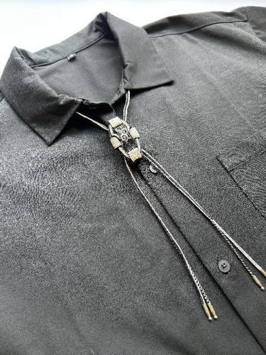 組紐ループタイ　幾何学模様