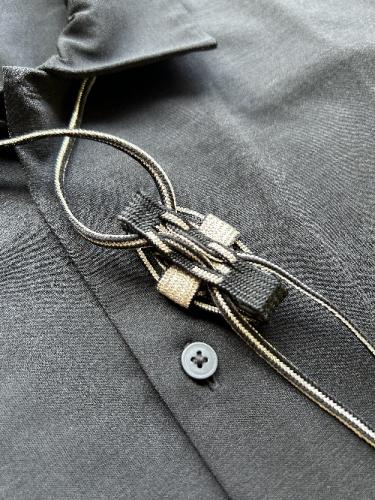 組紐ループタイ　幾何学模様