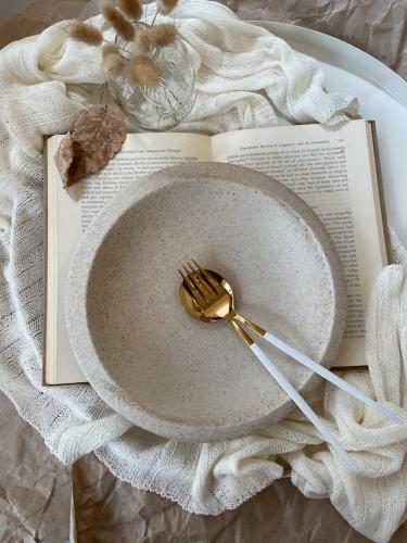 Dinner spoon　(WHITE&GOLD)