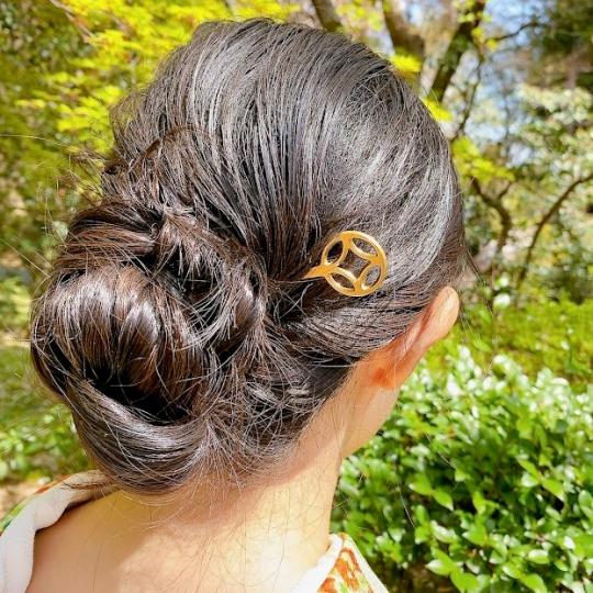 【単品】かんざし 七宝 真鍮製 簪