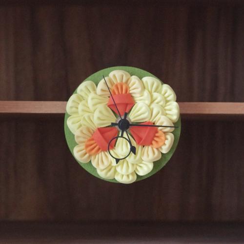 つまみ花時計【三角黄色】