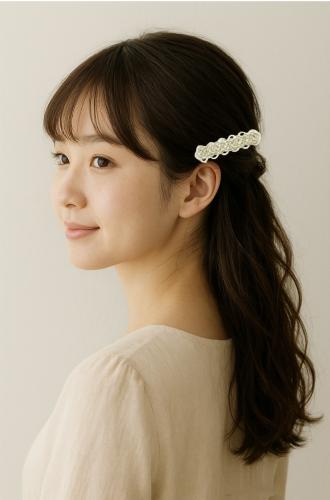 〜レースむすびのヘアクリップ〜
