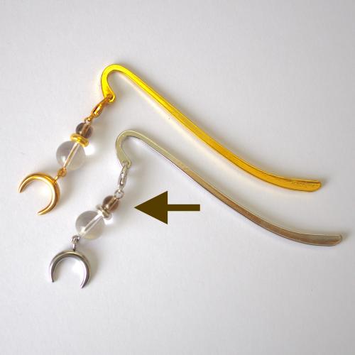 天然石の栞 ─ クリスタル/金具色 銀