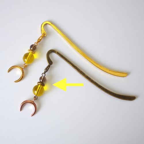 天然石の栞 ─ シトリン/金具色 銅