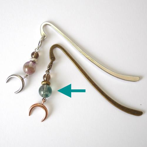 天然石の栞 ─ フローライト/金具色 銅