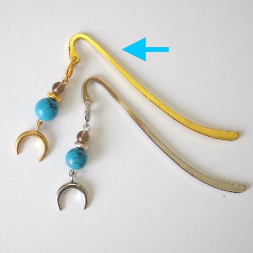 天然石の栞 ─ ターコイズ/金具色 金