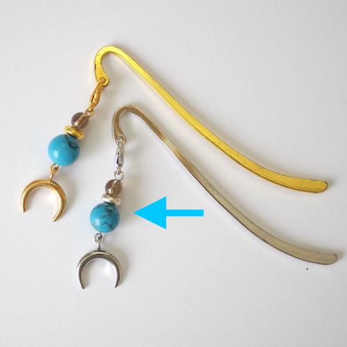 天然石の栞 ─ ターコイズ/金具色 銀