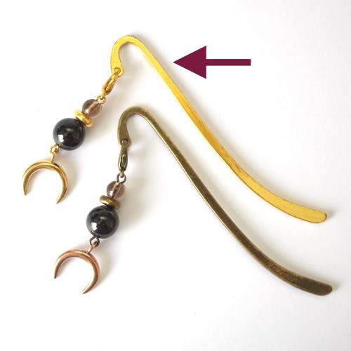 天然石の栞 ─ ガーネット/金具色 金